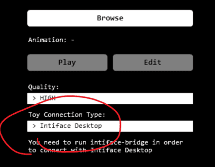 选择 Intiface Desktop 连接方式